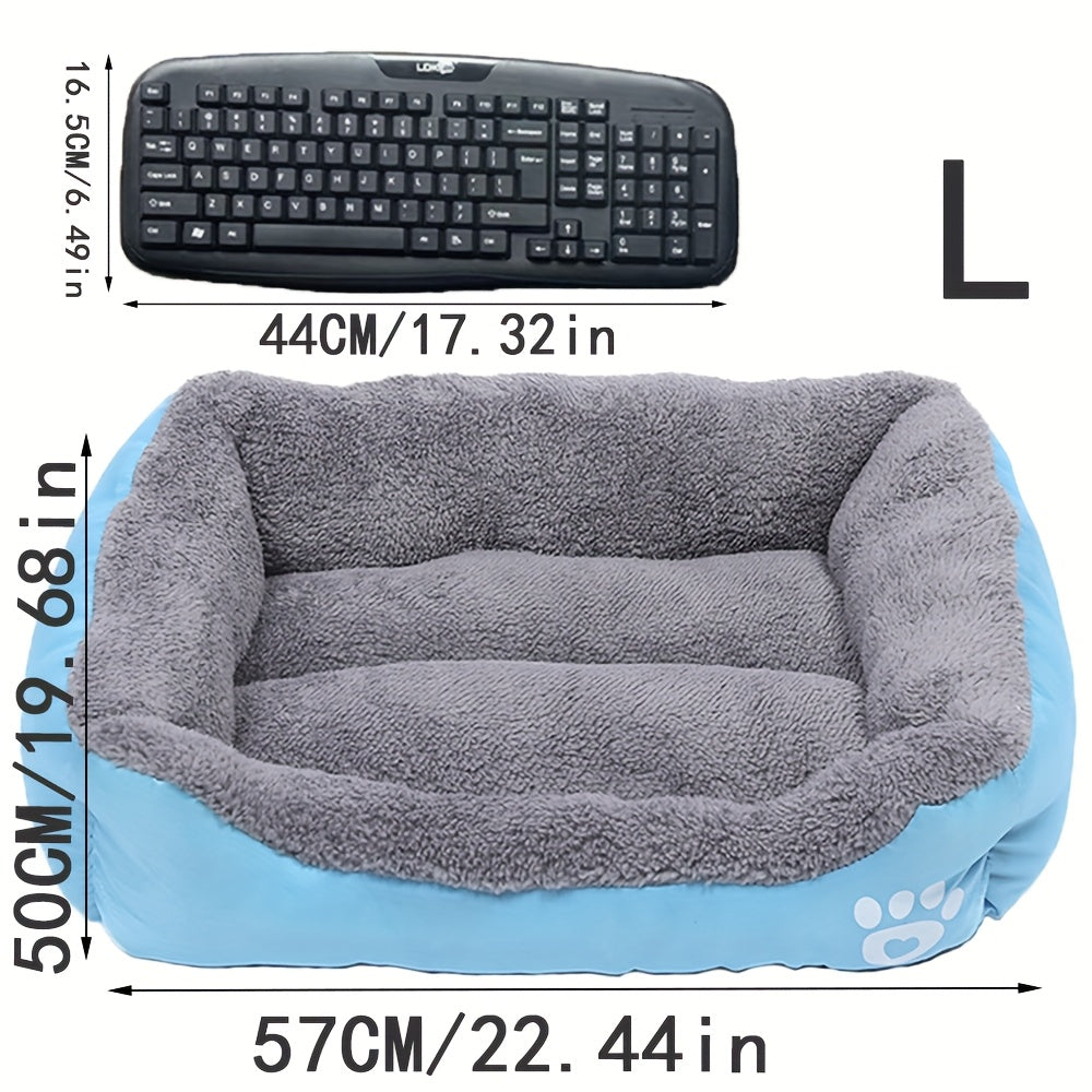 1pc Warm Nest For Pets In Winter, Candy Colored Square Nest, Warm Washable Pet Nest With Fleece Is Suitable For Small And Medium-sized Dogs And Cats To Sleep In Winter Christmas Gift