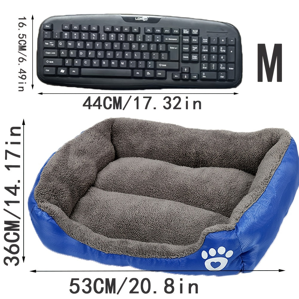 1pc Warm Nest For Pets In Winter, Candy Colored Square Nest, Warm Washable Pet Nest With Fleece Is Suitable For Small And Medium-sized Dogs And Cats To Sleep In Winter Christmas Gift