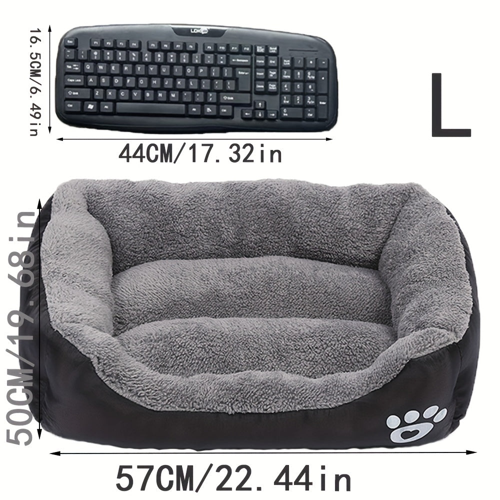 1pc Warm Nest For Pets In Winter, Candy Colored Square Nest, Warm Washable Pet Nest With Fleece Is Suitable For Small And Medium-sized Dogs And Cats To Sleep In Winter Christmas Gift