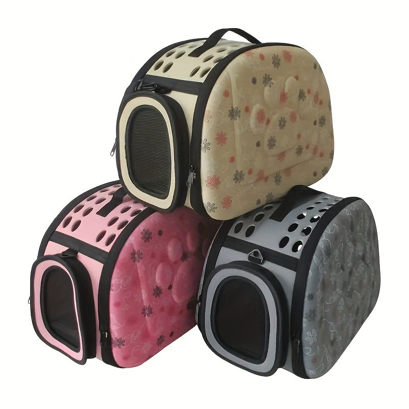 حقيبة سفر الحيوانات الأليفة - حقيبة كتف واسعة وجيدة التهوية ومريحة للكلاب الصغيرة والقطط والحيوانات الأليفة - محمولة، هواء نقي، وتجربة سفر مريحة