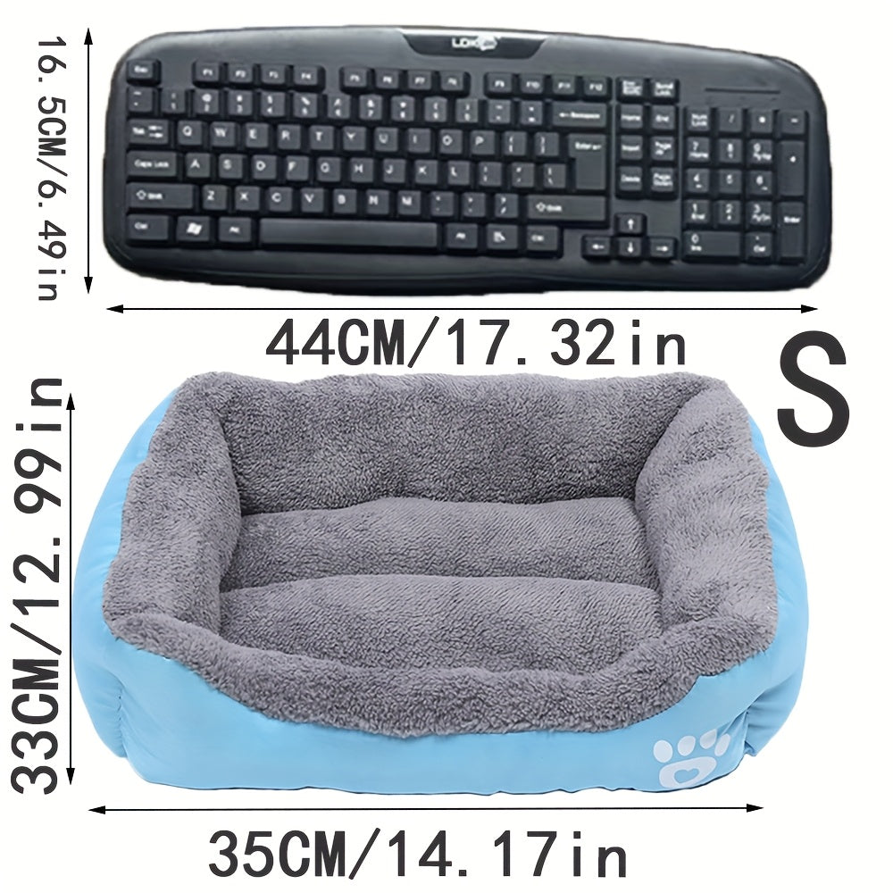 1pc Warm Nest For Pets In Winter, Candy Colored Square Nest, Warm Washable Pet Nest With Fleece Is Suitable For Small And Medium-sized Dogs And Cats To Sleep In Winter Christmas Gift