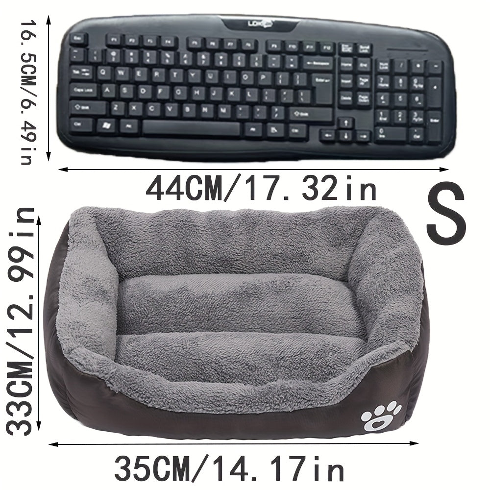 1pc Warm Nest For Pets In Winter, Candy Colored Square Nest, Warm Washable Pet Nest With Fleece Is Suitable For Small And Medium-sized Dogs And Cats To Sleep In Winter Christmas Gift