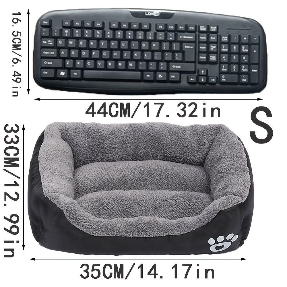 1pc Warm Nest For Pets In Winter, Candy Colored Square Nest, Warm Washable Pet Nest With Fleece Is Suitable For Small And Medium-sized Dogs And Cats To Sleep In Winter Christmas Gift