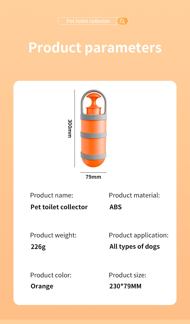جهاز التقاط فضلات الحيوانات الأليفة الصحي من NNEDSZ - جهاز التقاط فضلات الحيوانات الأليفة بنقرة واحدة بدون استخدام اليدين مع أكياس يمكن التخلص منها 