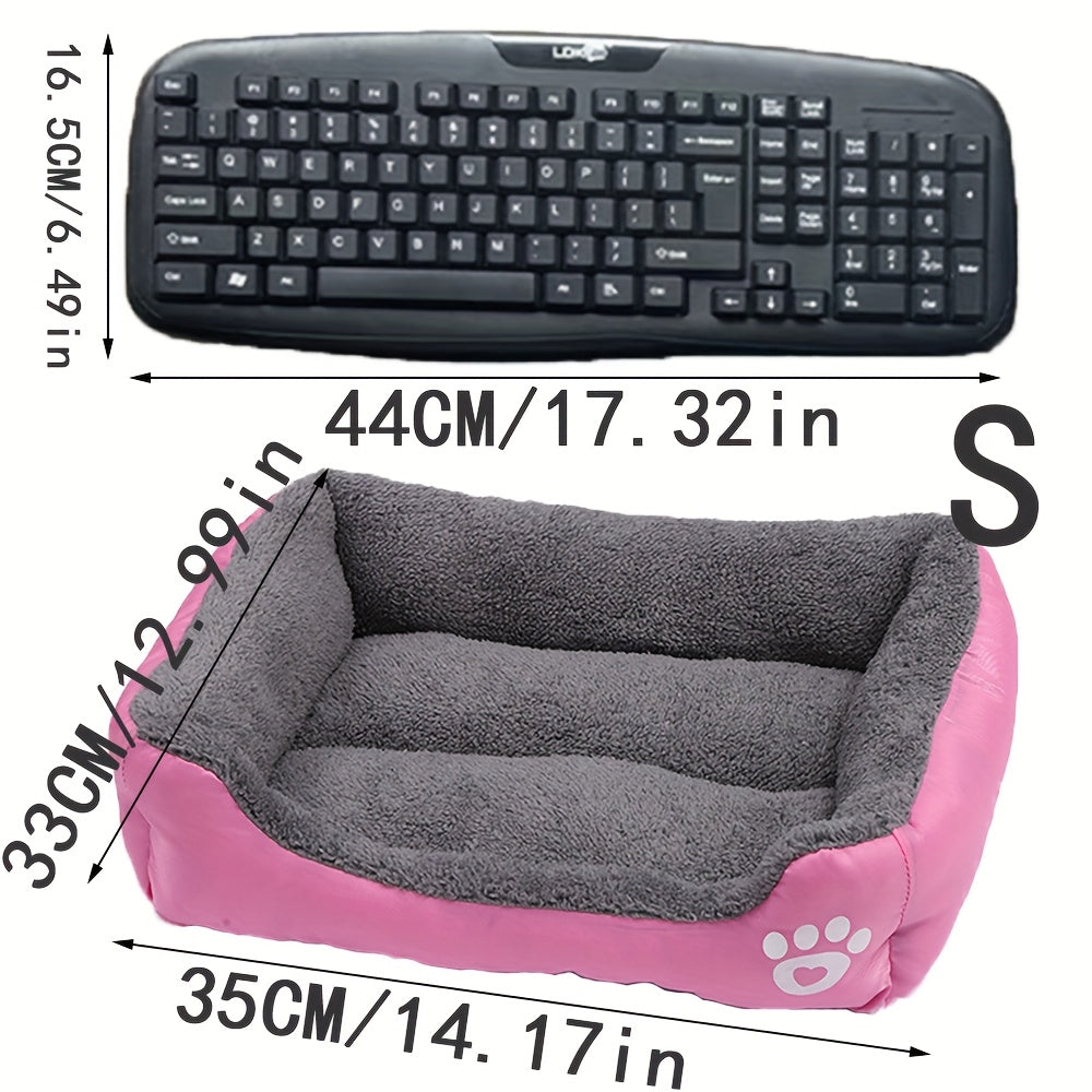 1pc Warm Nest For Pets In Winter, Candy Colored Square Nest, Warm Washable Pet Nest With Fleece Is Suitable For Small And Medium-sized Dogs And Cats To Sleep In Winter Christmas Gift