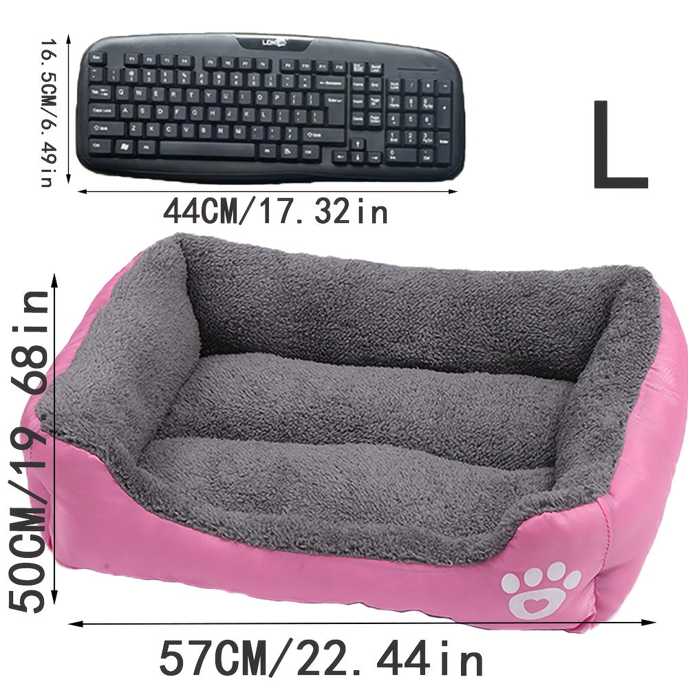 1pc Warm Nest For Pets In Winter, Candy Colored Square Nest, Warm Washable Pet Nest With Fleece Is Suitable For Small And Medium-sized Dogs And Cats To Sleep In Winter Christmas Gift