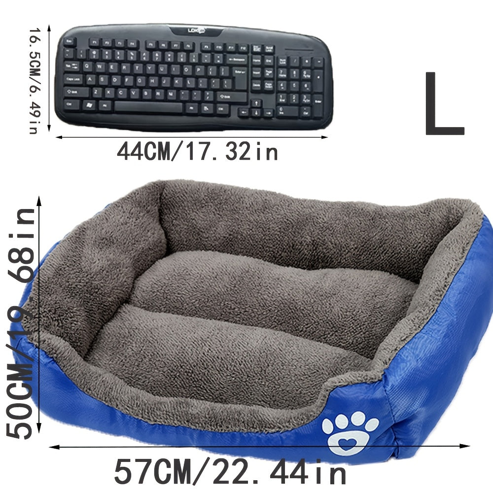 1pc Warm Nest For Pets In Winter, Candy Colored Square Nest, Warm Washable Pet Nest With Fleece Is Suitable For Small And Medium-sized Dogs And Cats To Sleep In Winter Christmas Gift