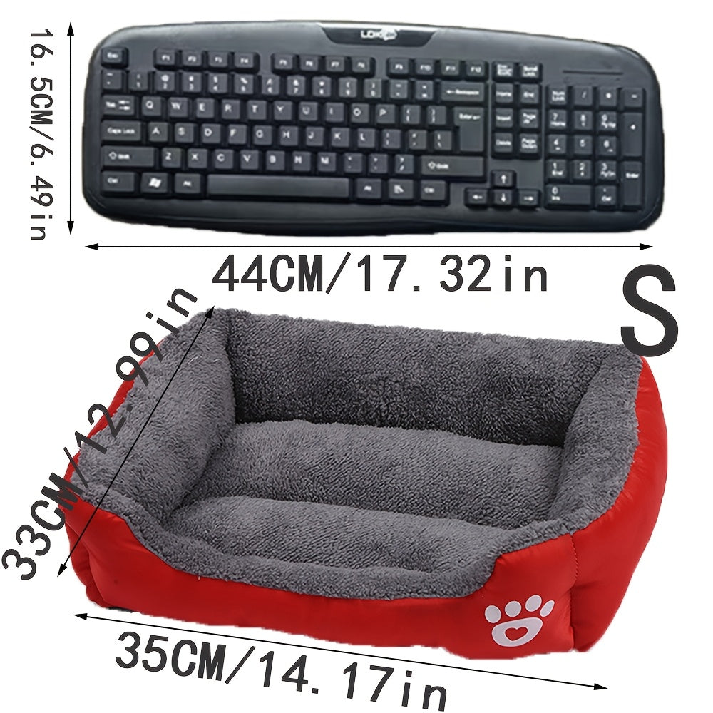 1pc Warm Nest For Pets In Winter, Candy Colored Square Nest, Warm Washable Pet Nest With Fleece Is Suitable For Small And Medium-sized Dogs And Cats To Sleep In Winter Christmas Gift